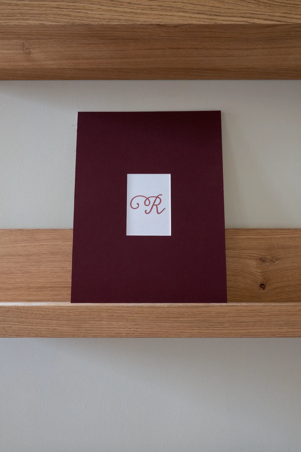 Burgundy Linen Passe-partout