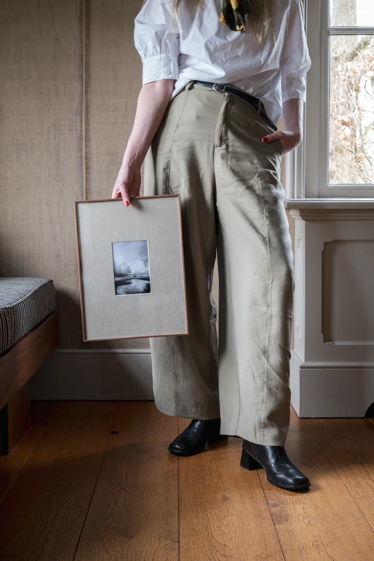 Wenge frame & Linen passe-partout