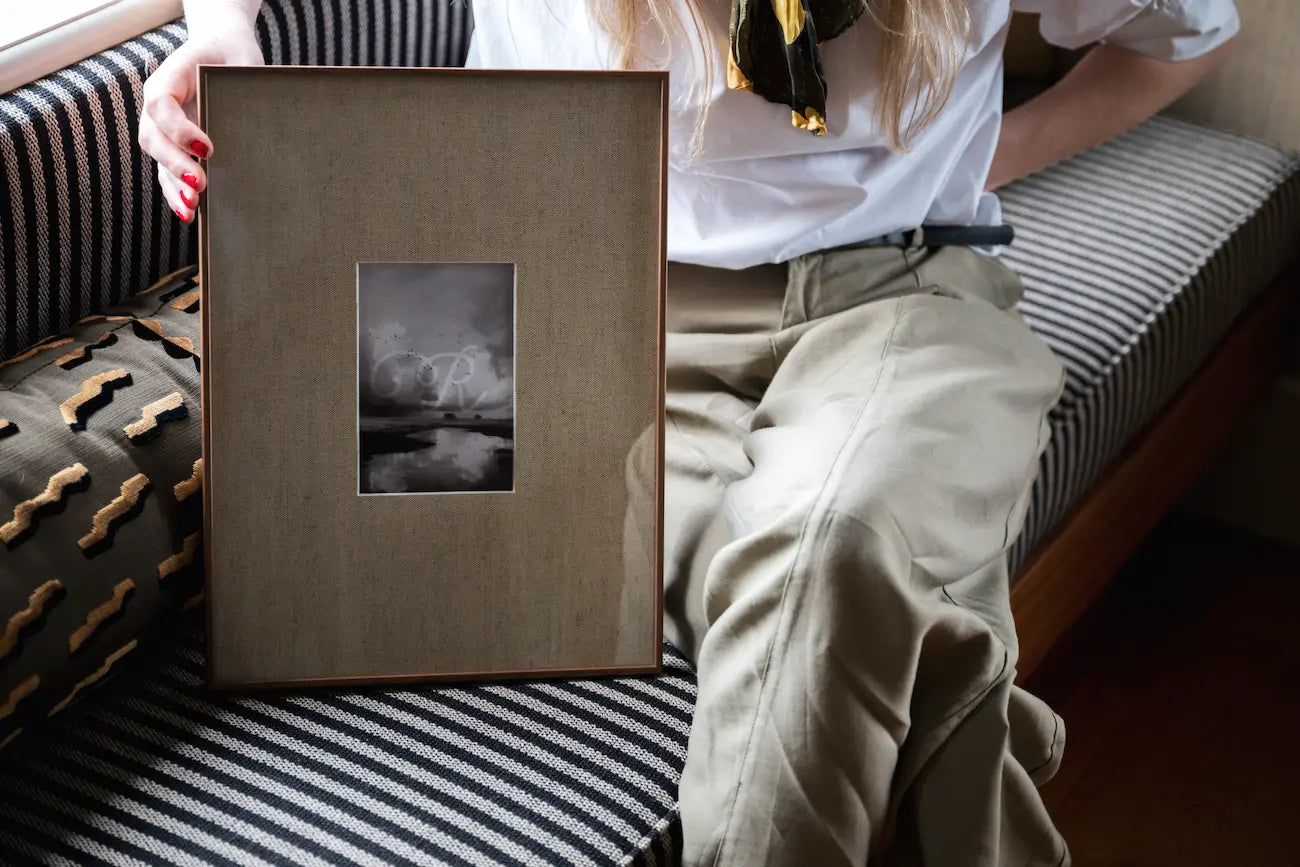 Wenge frame & Linen passe-partout