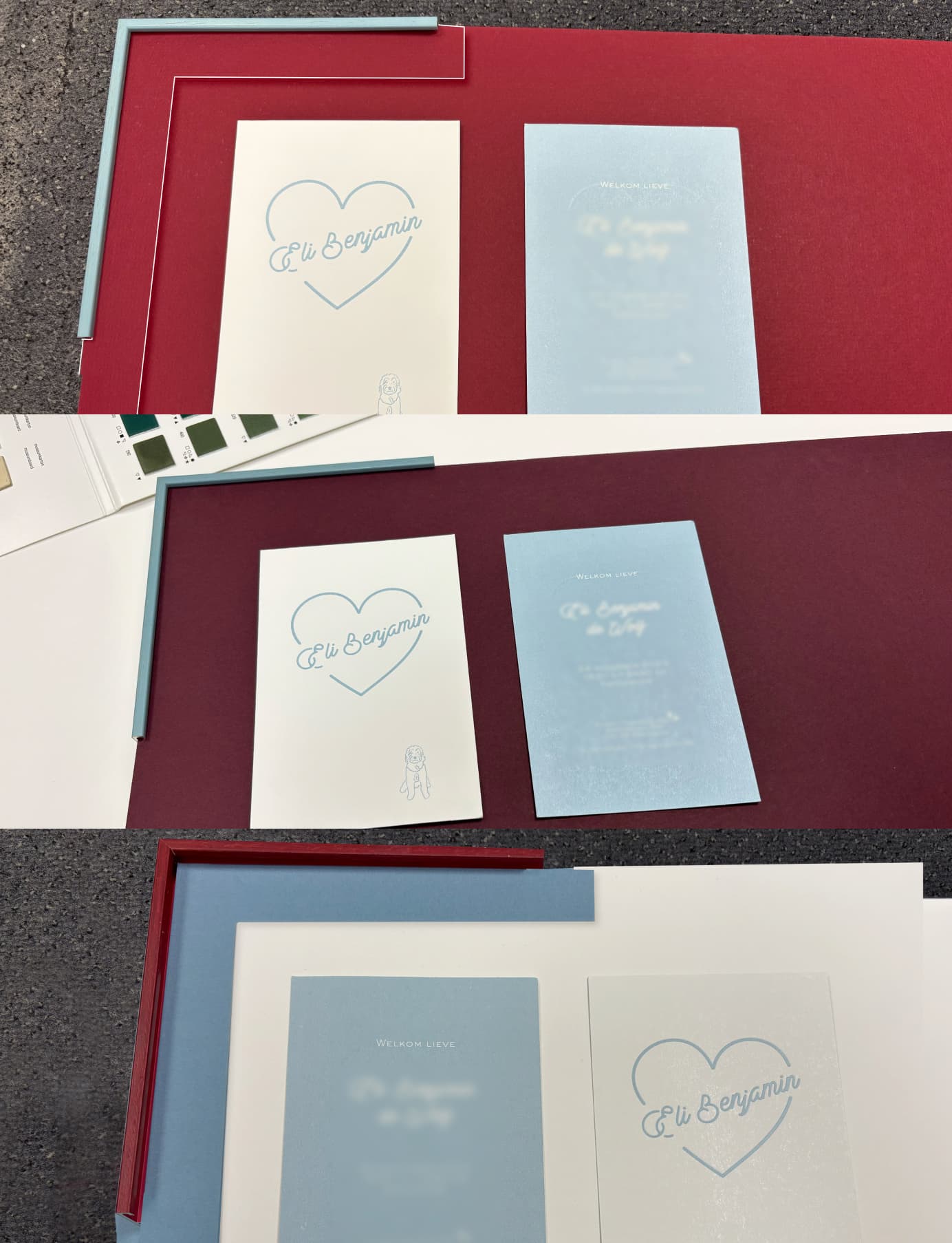 Red Birth Announcement frame