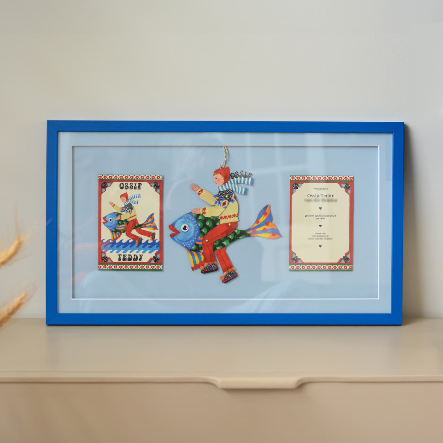 Blue Birth Announcement frame