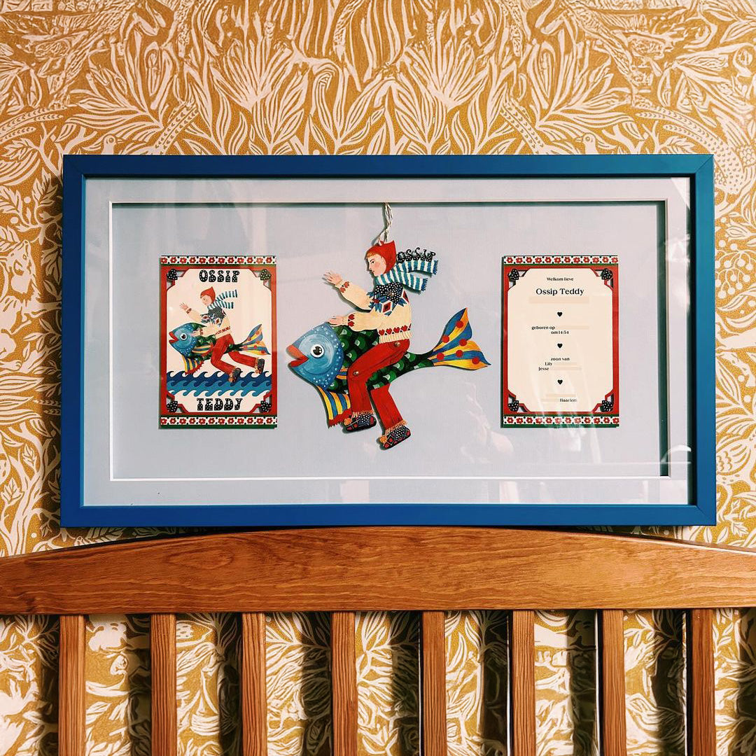 Blue Birth Announcement frame