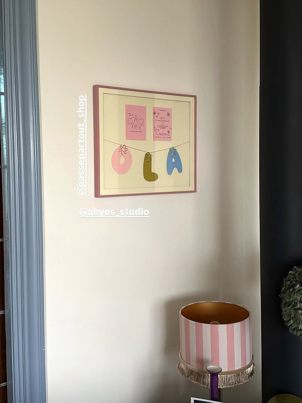 Pink Birth Announcement Frame