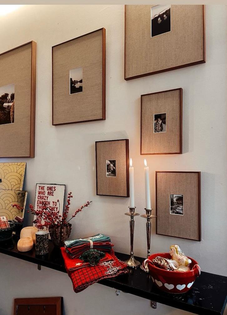 Wenge frame & Linen passe-partout